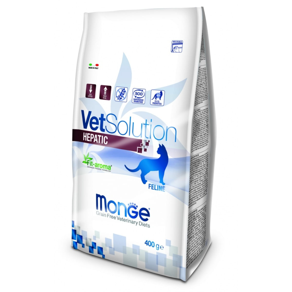 MONGE VETSOLUTION VetSolution Hepatic, Pui, dietă veterinară, hrană uscată fără cereale pisici, sistem hepatic, 1.5kg
