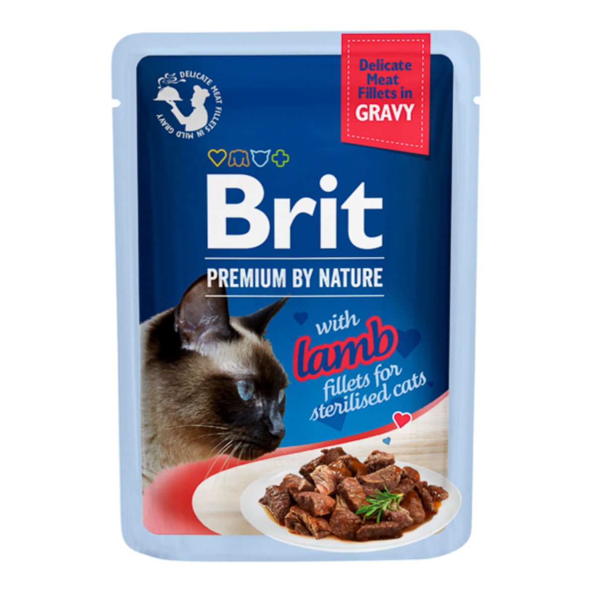 BRIT Premium by Nature Delicate Sterilised File, Miel, plic hrană umedă pisici sterilizate, (în sos), 85g