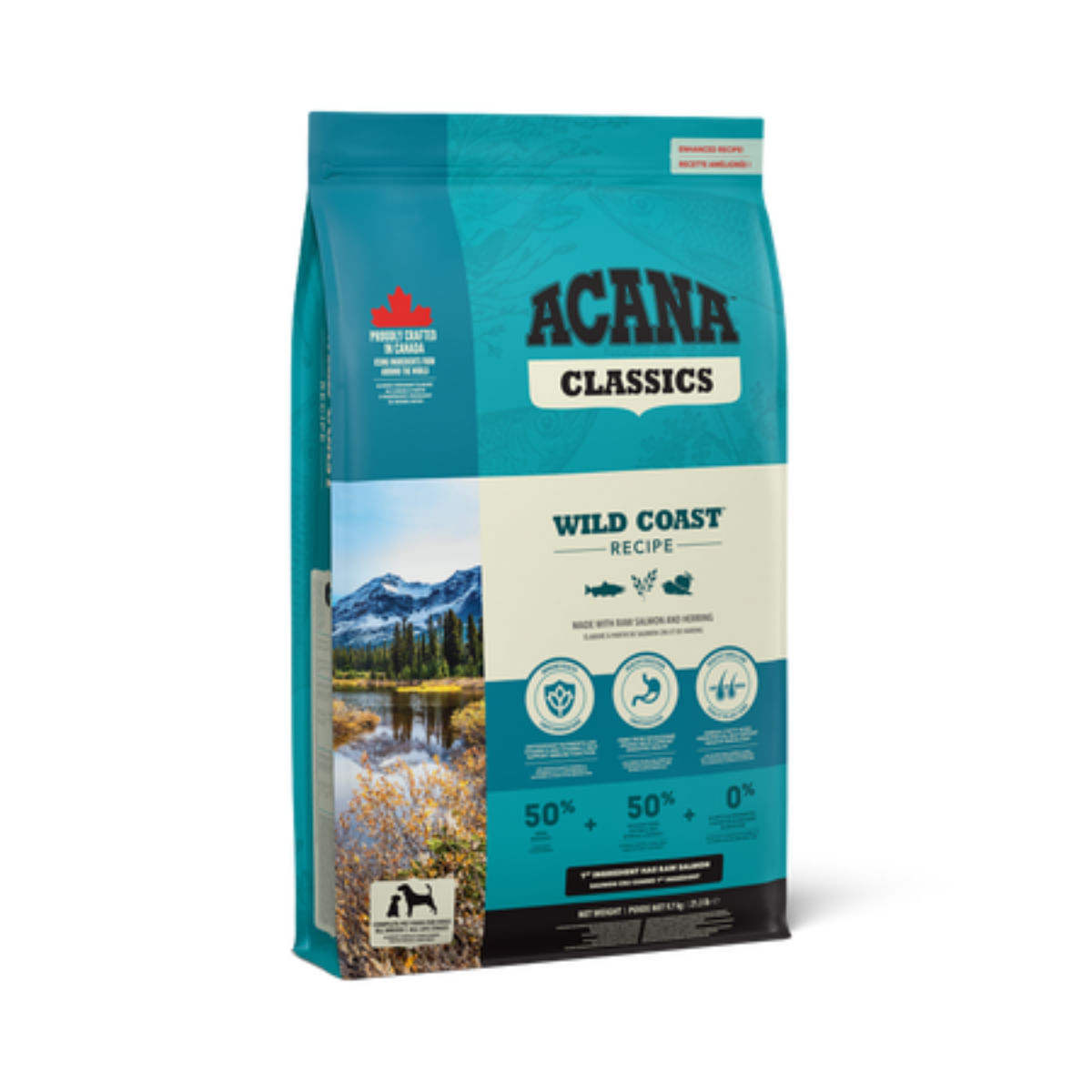 ACANA Classics Wild Coast, XS-XL, Somon și Hering, hrană uscată câini, 2kg