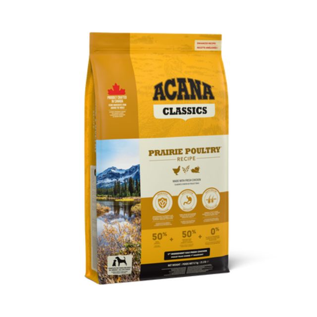 ACANA Classics Prairie Poultry, XS-XL, Pui, hrană uscată câini, 2kg