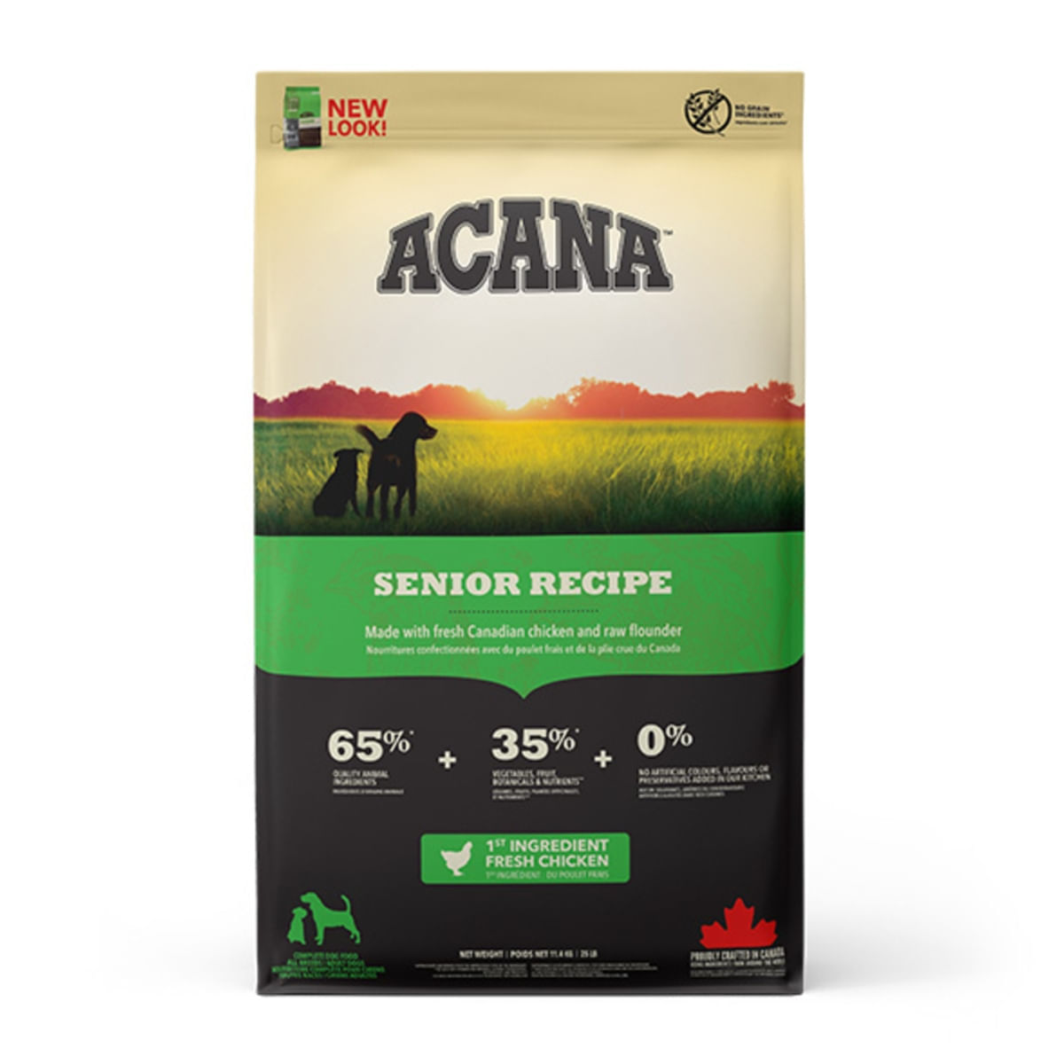 ACANA Dog Senior XS-XL, Pui, hrană uscată fără cereale câini senior, 11.4kg