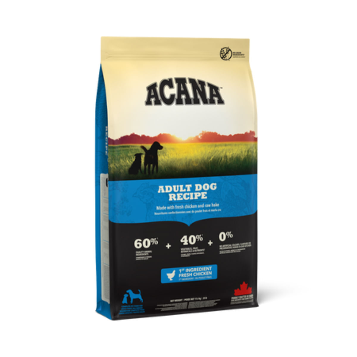 ACANA Dog Adult Mediu, XS-XL, Pui, hrană uscată fără cereale câini, 11.4kg