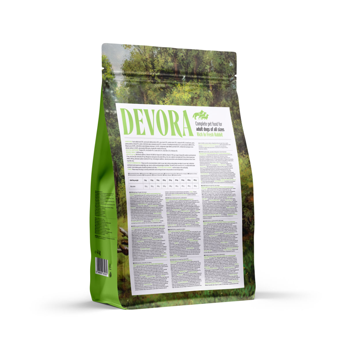 DEVORA Monoprotein, XS-XL, Iepure, hrană uscată monoproteică fără cereale câini, 4kg