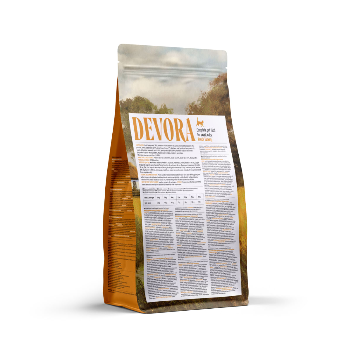 DEVORA, Curcan și Rață, hrană uscată fără cereale pisici, 2kg