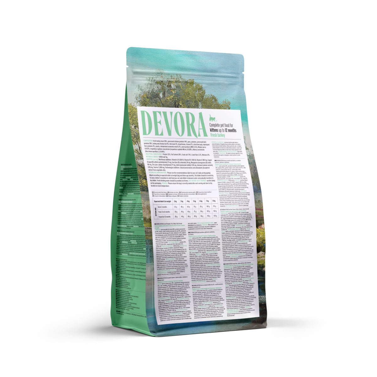 DEVORA Kitten, Curcan și Pui, hrană uscată fără cereale pisici junior, 2kg