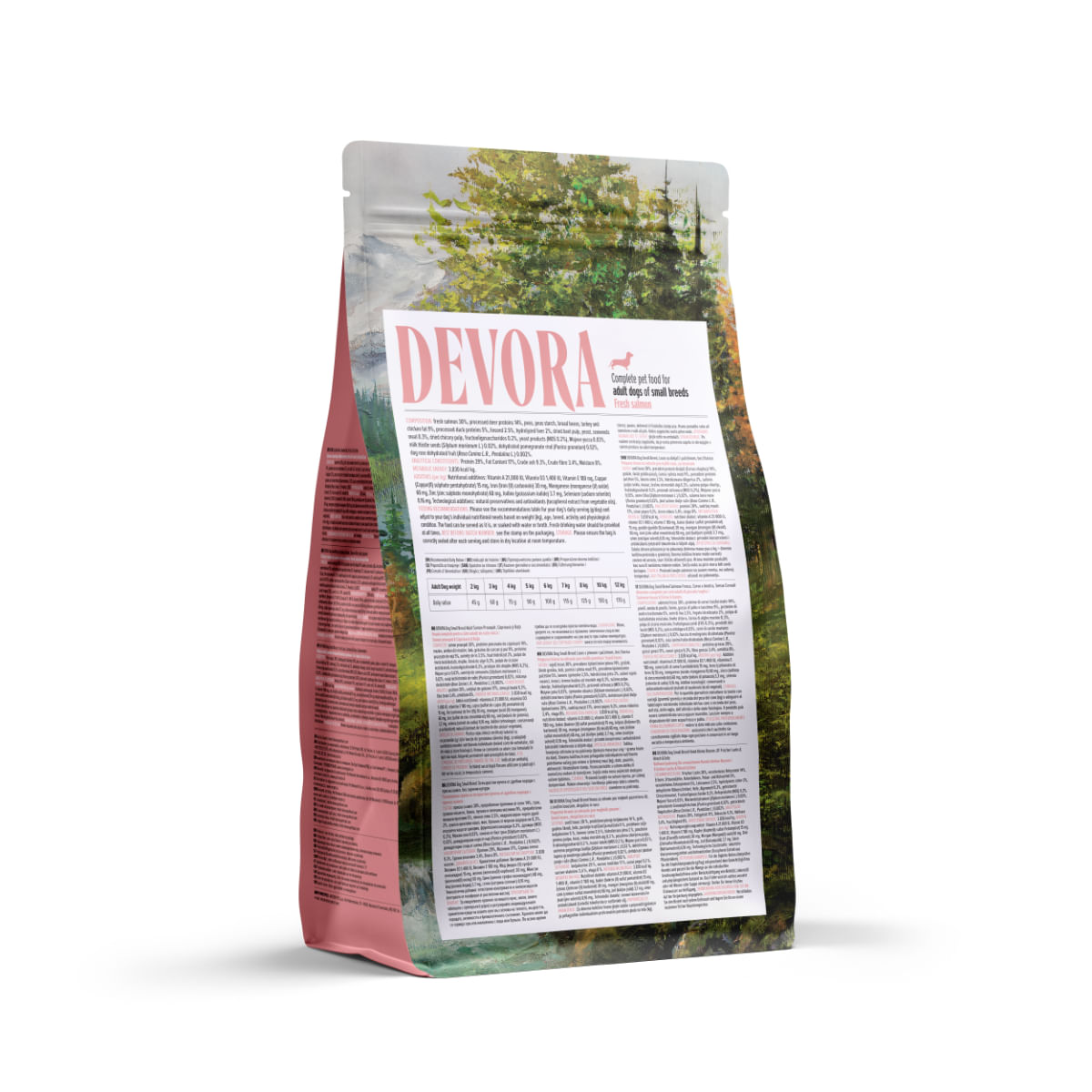 DEVORA Small Breeds, XS-S, Somon și Căprioară, hrană uscată fără cereale câini, 1.5kg