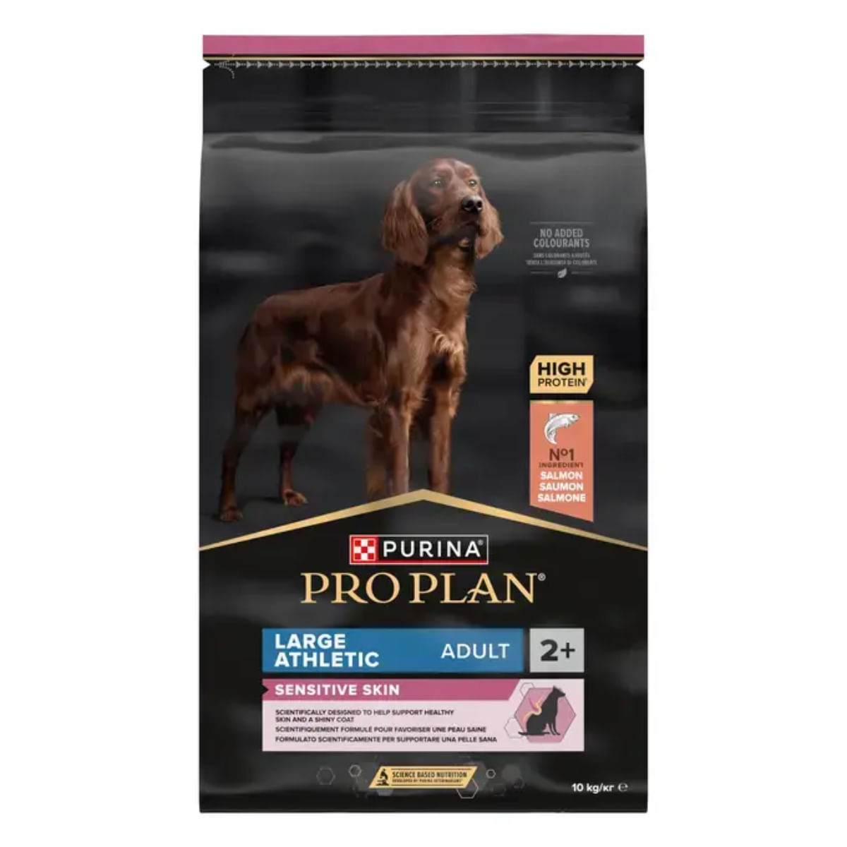 PURINA Pro Plan Sensitive Skin Large Athletic, L-XL, Somon, hrană uscată câini, piele &amp; blană, 10kg