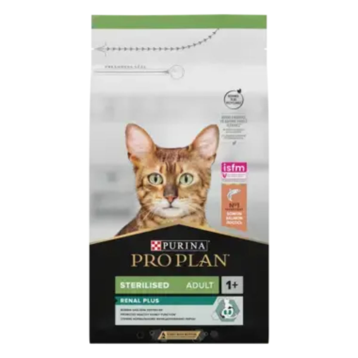 PURINA Pro Plan Renal Plus Sterilised , Somon, hrană uscată pisici sterilizate, 10kg