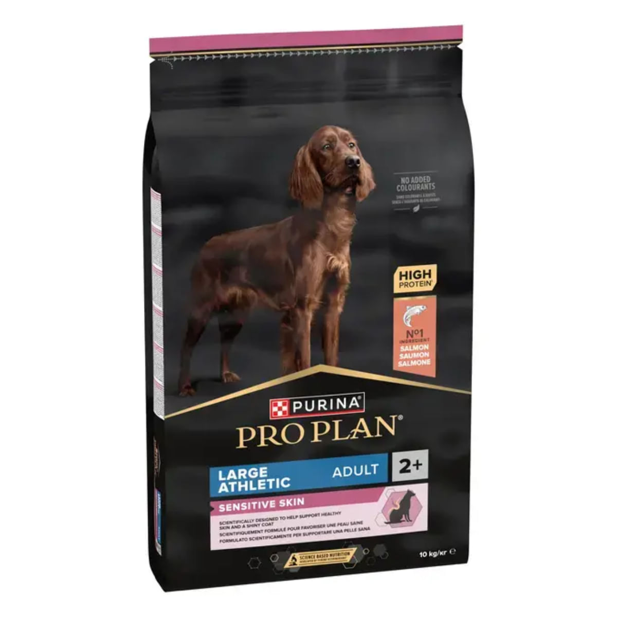 PURINA Pro Plan Sensitive Skin Large Athletic, L-XL, Somon, hrană uscată câini, piele &amp; blană, 10kg