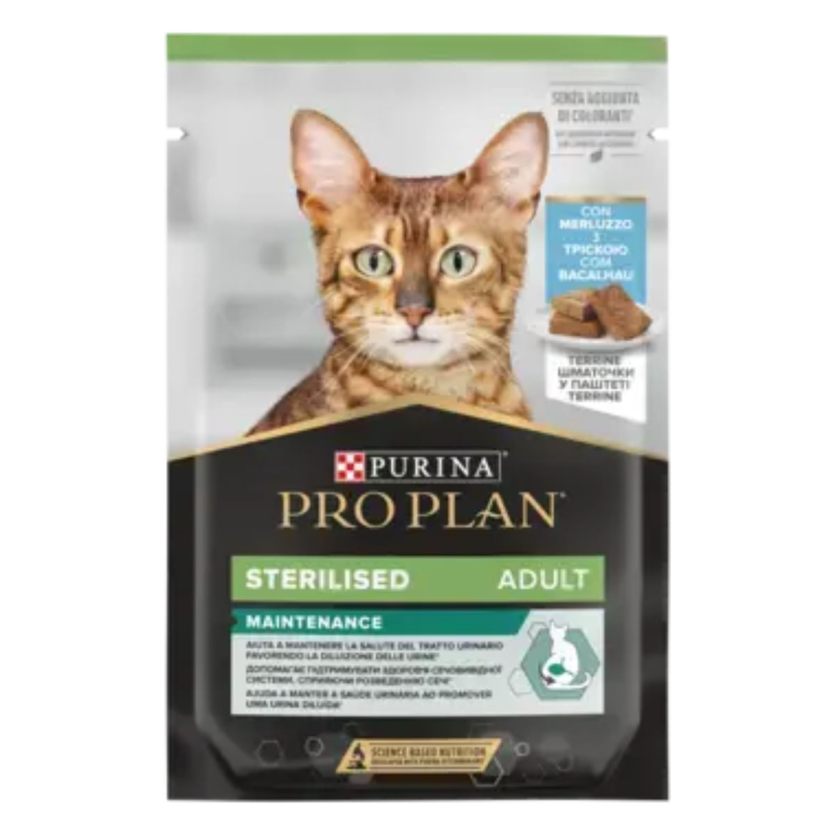 PURINA Pro Plan Sterilised Maintenance, Cod, plic hrană umedă pisici sterilizate, (pate), bax, 75g x 10buc