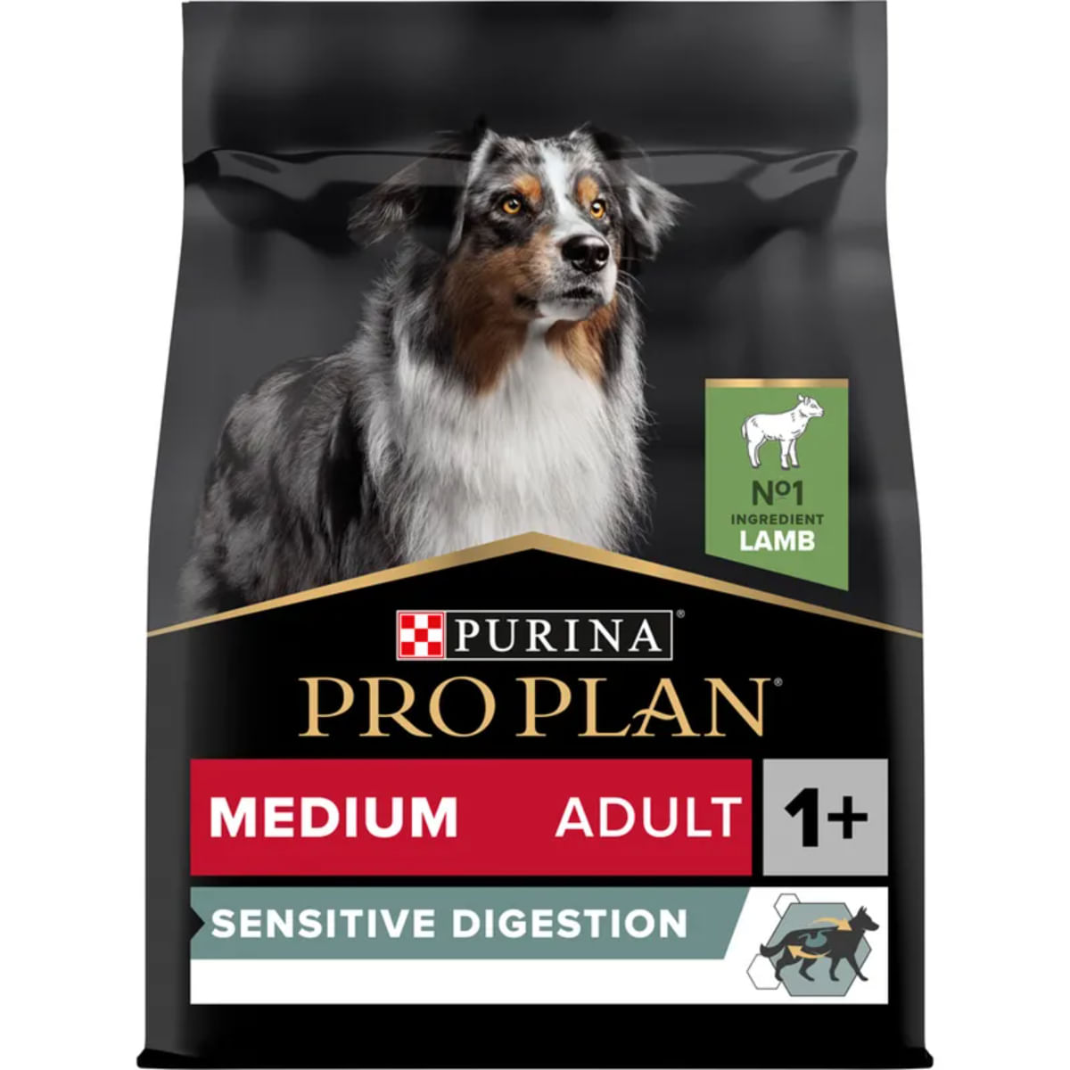PURINA Pro Plan Sensitive Digestion Medium Adult, M, Miel, hrană uscată câini, sistem digestiv, 10kg