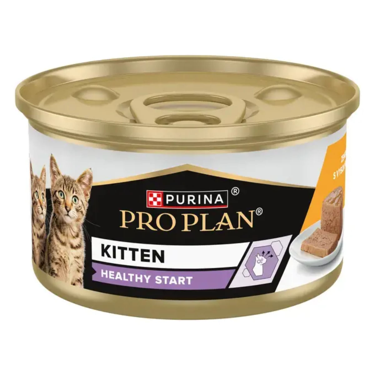 PURINA Pro Plan Healthy Start Kitten, Pui, conservă hrană umedă pisici junior, (pate), bax, 85g x 24buc