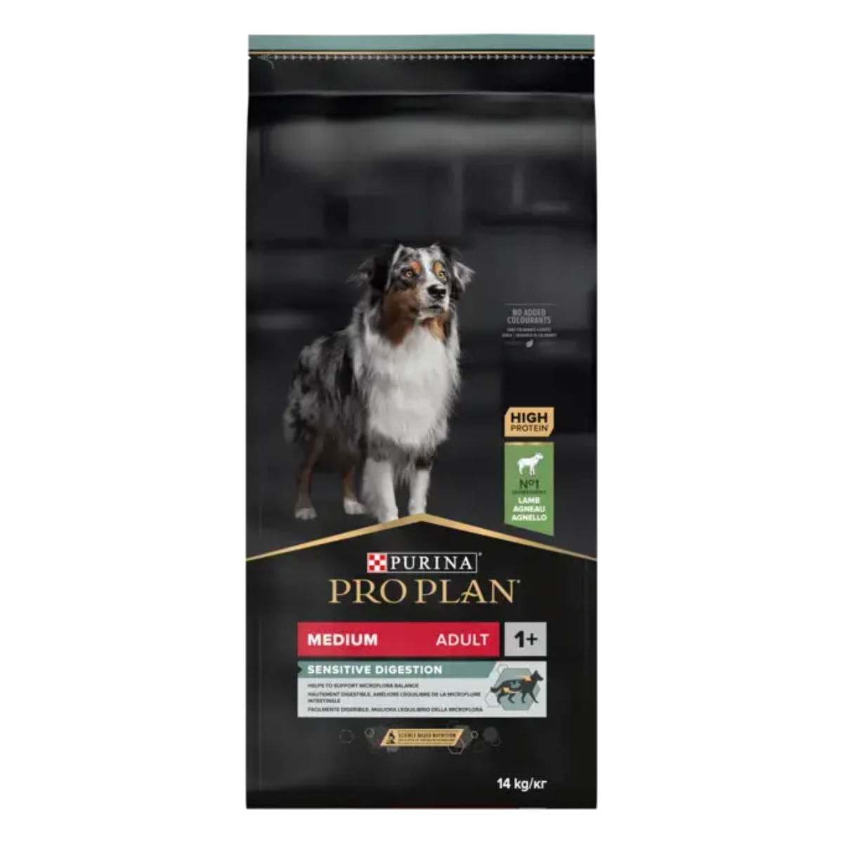 PURINA Pro Plan Sensitive Digestion Medium Adult, M, Miel, hrană uscată câini, sistem digestiv, 14kg