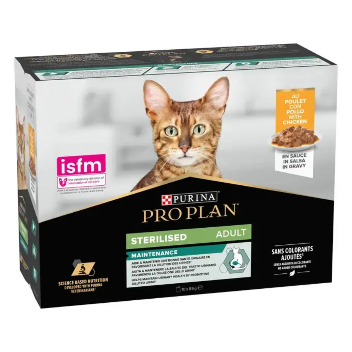 PURINA Pro Plan Sterilised Maintenance , Pui, plic hrană umedă pisici sterilizate, (în sos), bax, 85g x10buc