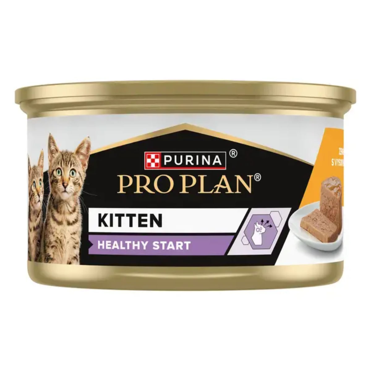 PURINA Pro Plan Healthy Start Kitten, Pui, conservă hrană umedă pisici junior, (pate), bax, 85g x 24buc