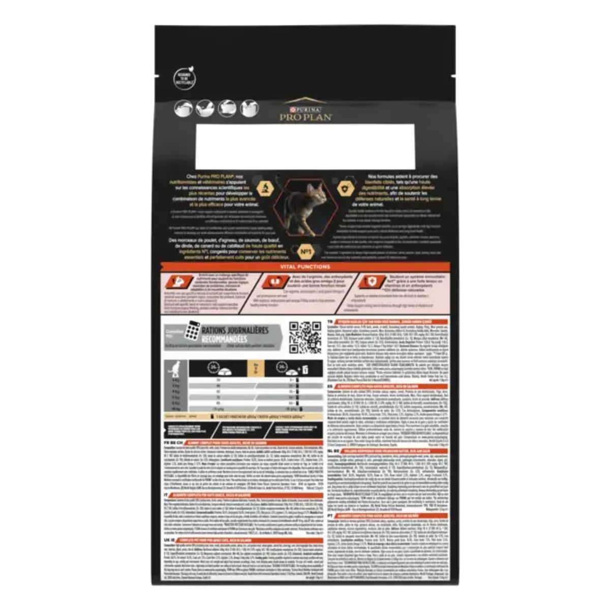 PURINA Pro Plan Vital Functions Adult 1+, Somon, hrană uscată pisici, 1.5kg