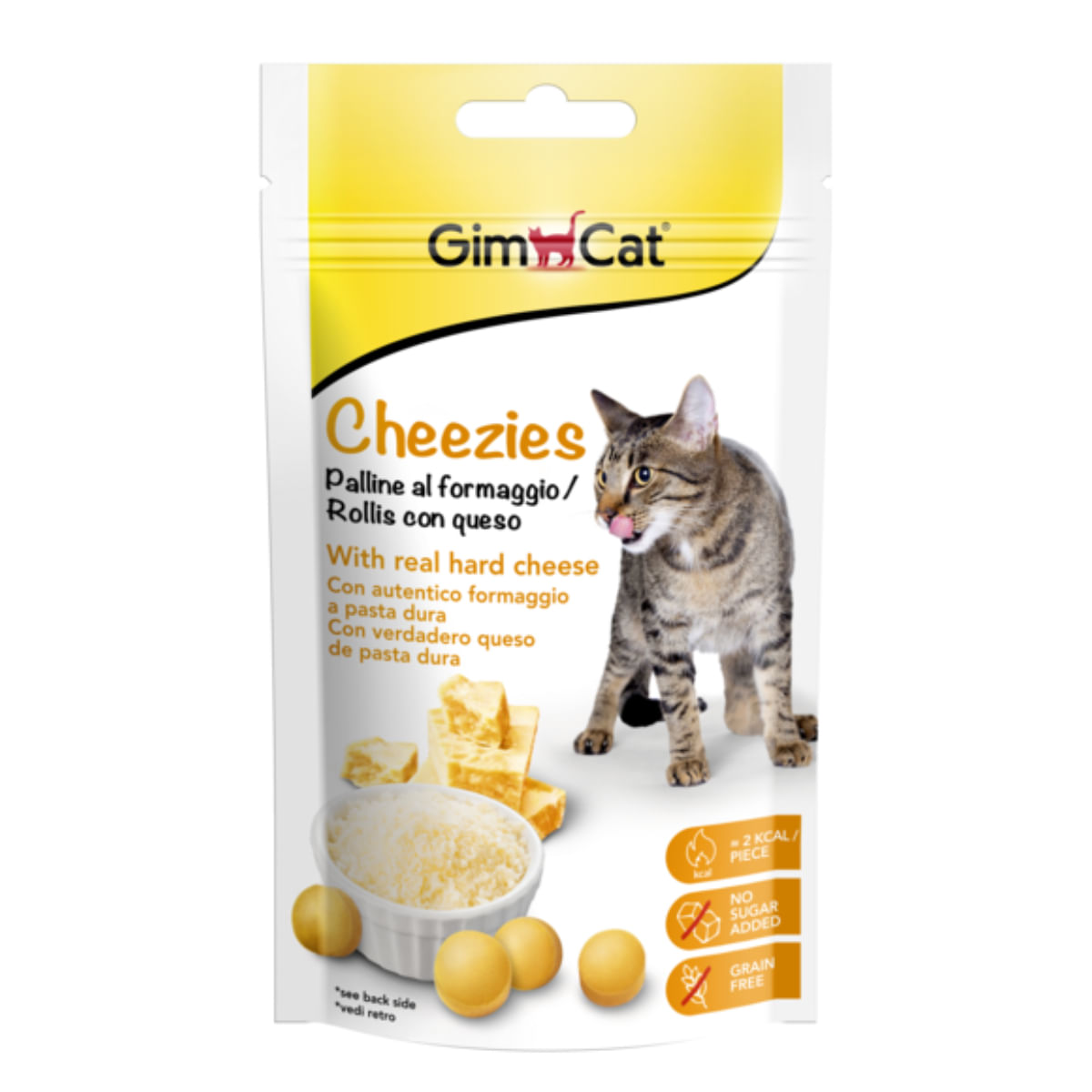 GIMCAT Käse-Rollis Cheezies, Brânză, punguță recompense pisici, 50g