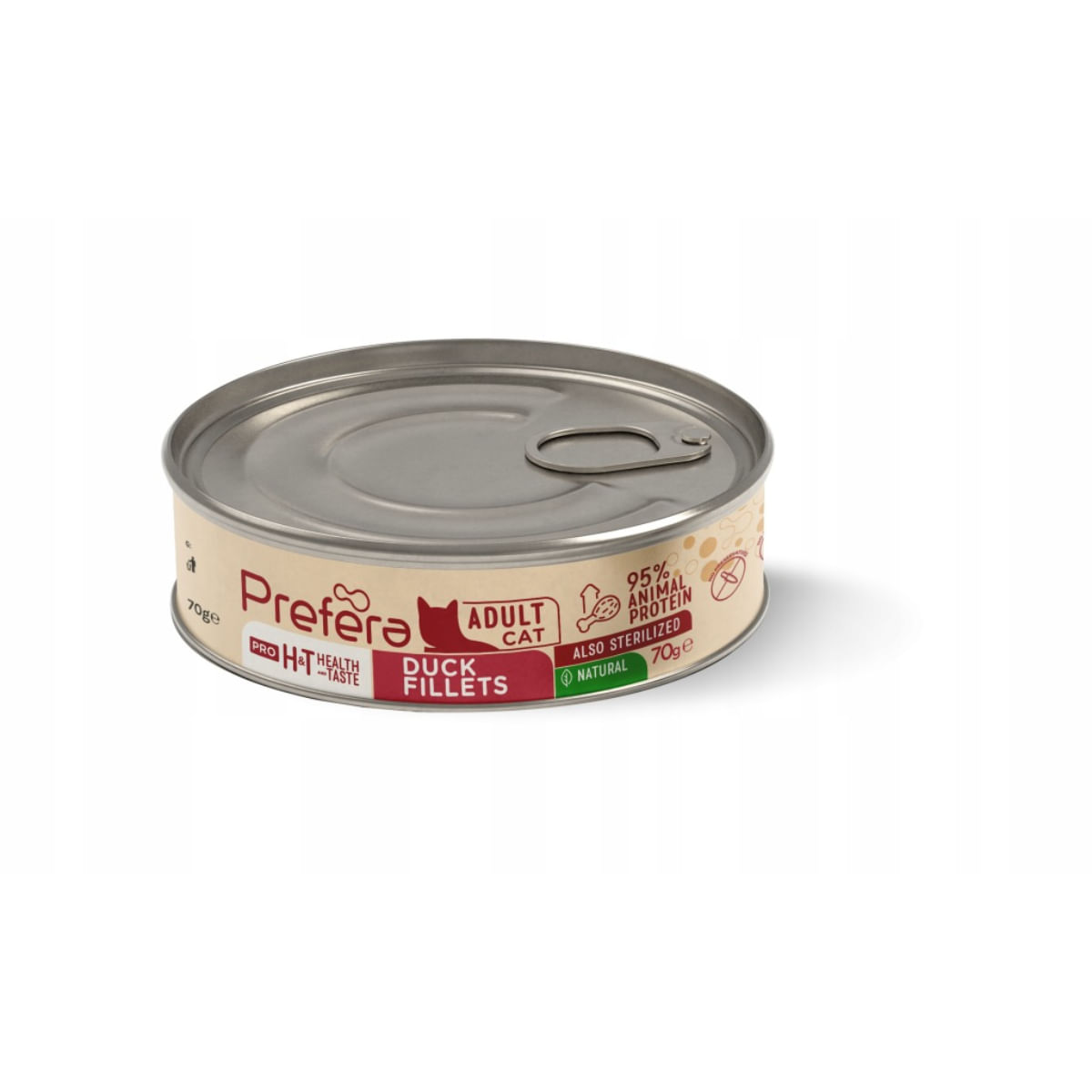 PREFERA Pro H&amp;T Fillets, Rață, conservă hrană umedă fără cereale pisici, (în supă), 70g