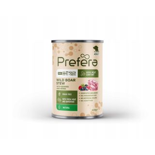 PREFERA Pro H&T Stew, XS-XL, Mistreț și Afine, conservă hrană umedă fără cereale câini, (pate), 400g
