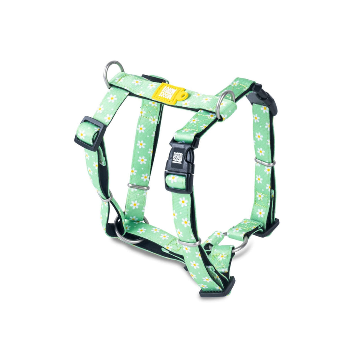 MAX &amp; MOLLY Margarite, ham prindere dublă(piept&amp;spate) câini, poliester, verde, cataramă trident, M(59-72 x 2cm)