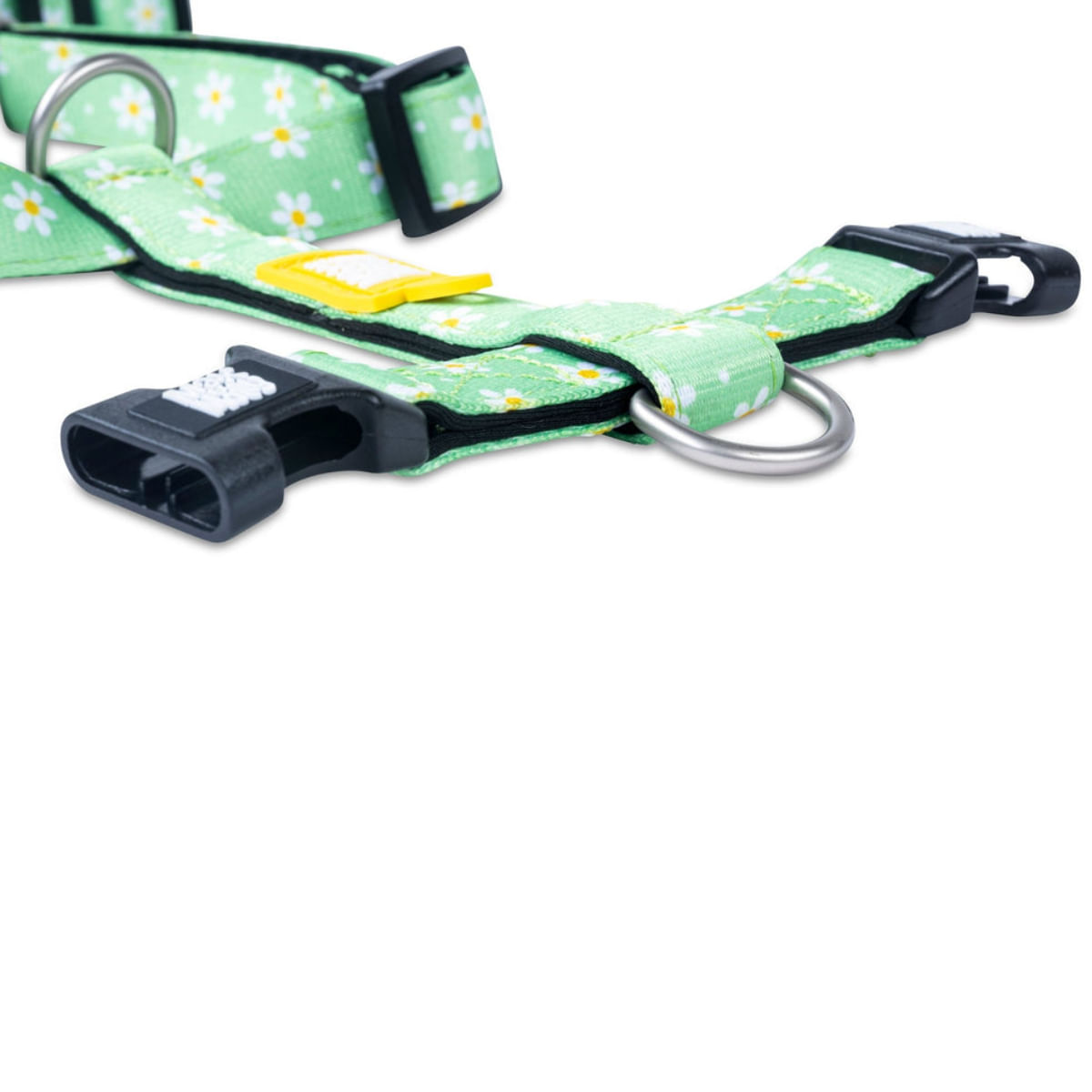 MAX &amp; MOLLY Margarite, ham prindere dublă(piept&amp;spate) câini, poliester, verde, cataramă trident, M(59-72 x 2cm)