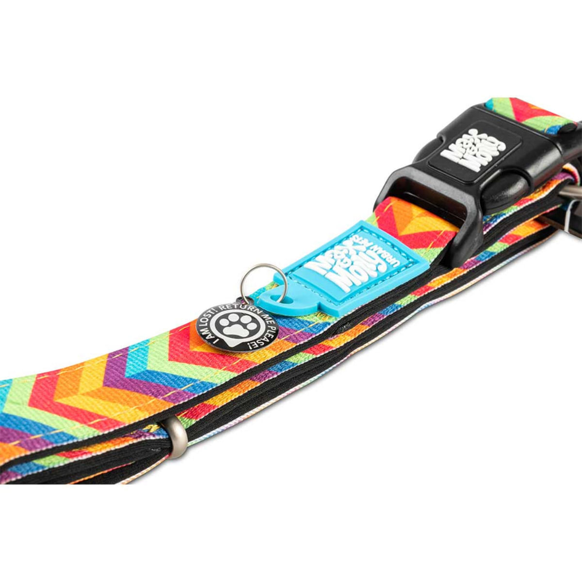 MAX &amp; MOLLY Smart ID Summertime, zgardă câini, ajustabilă, poliester, portocaliu, cataramă trident, M(34-55 x 2cm)