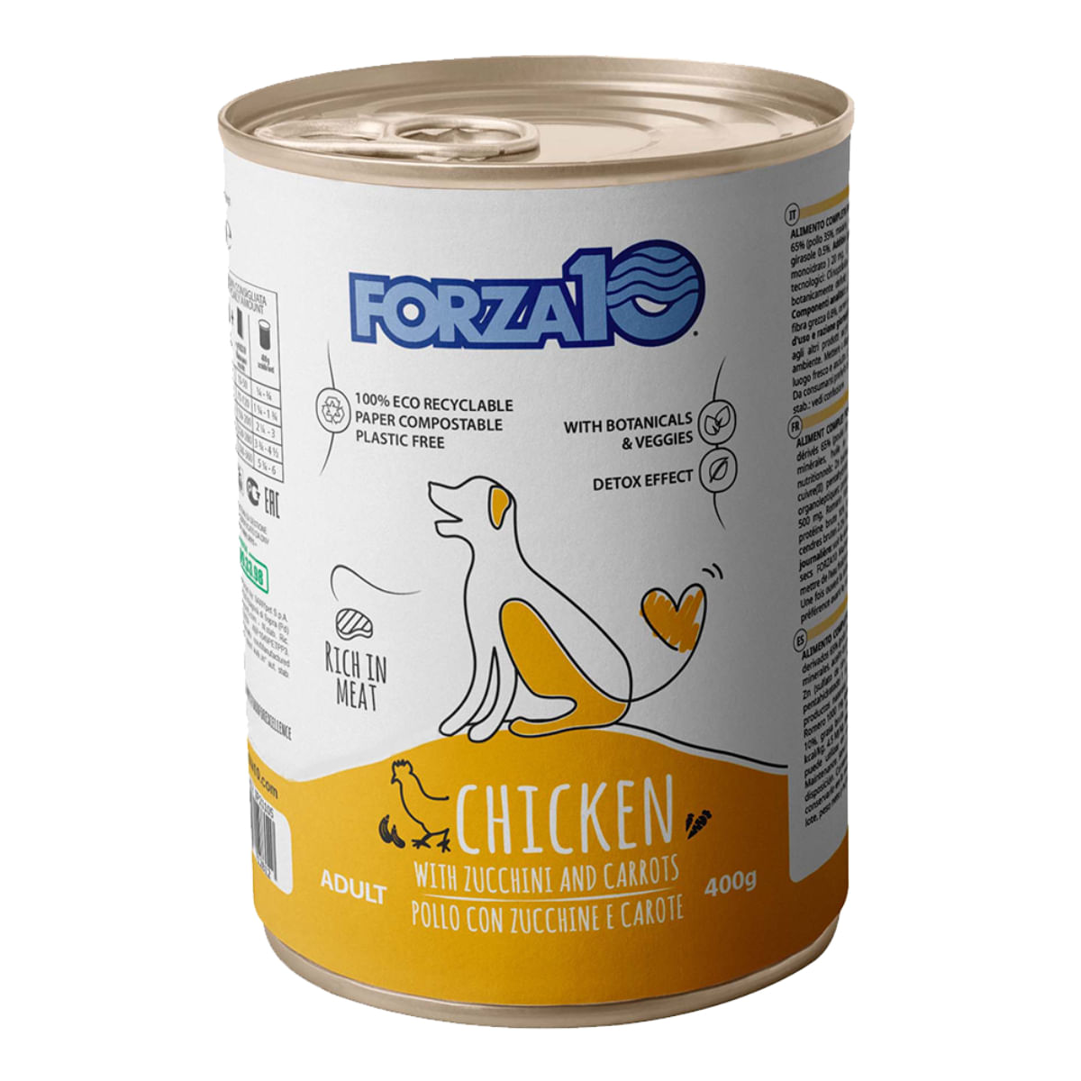 FORZA10 Maintenance, XS-XL, Pui și Zucchini, conservă hrană umedă câini, (pate), 400g
