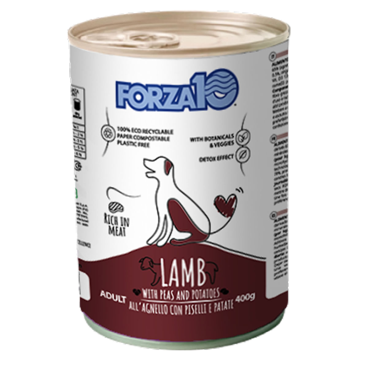 FORZA10 Maintenance, XS-XL, Miel și Mazăre, conservă hrană umedă câini, (pate), 400g