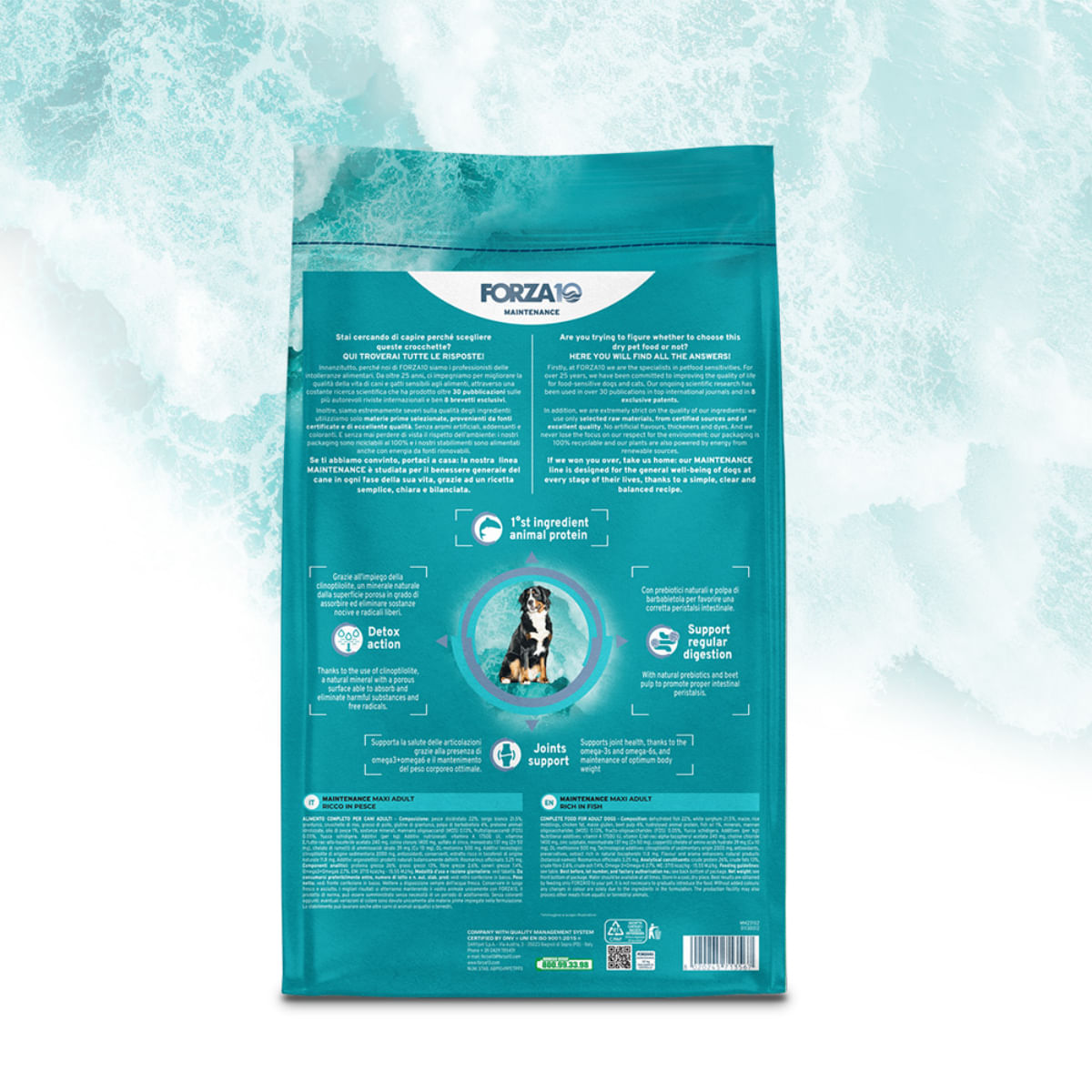FORZA10 Maintenance Maxi Adult, L-XL, Pește, hrană uscată câini, 12kg