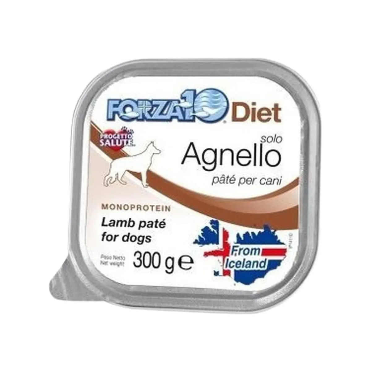 FORZA10 Monodiet Solo, XS-XL, Miel, dietă veterinară, tăviță hrană umedă monoproteică câini, alergii, (pate), 300g