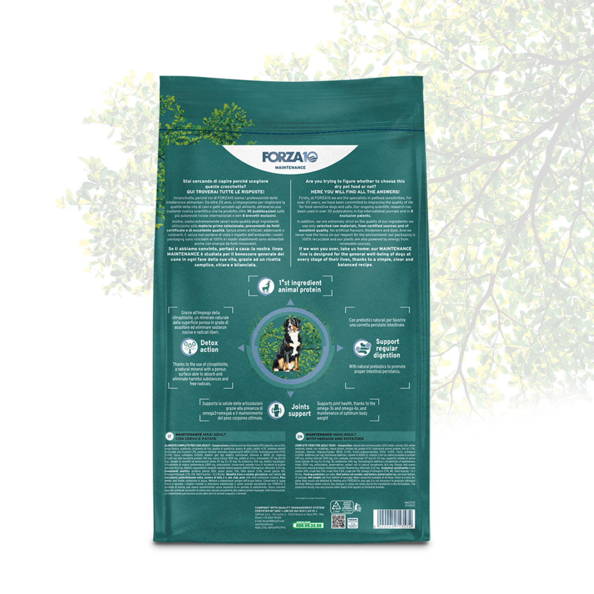 FORZA10 Maintenance Maxi Adult, L-XL, Căprioară, hrană uscată câini, 12kg