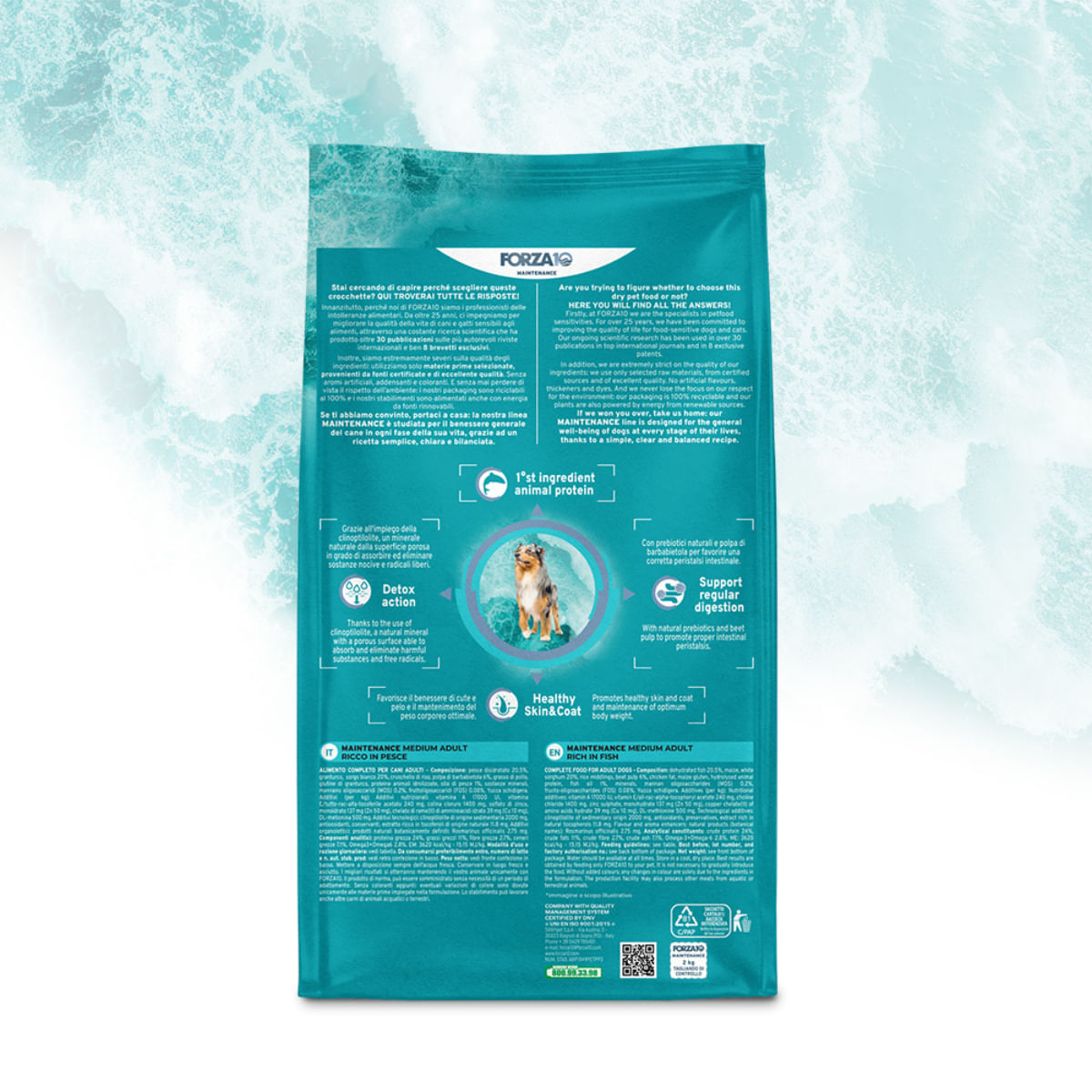 FORZA10 Maintenance Medium Adult, M, Pește, hrană uscată câini, 12kg