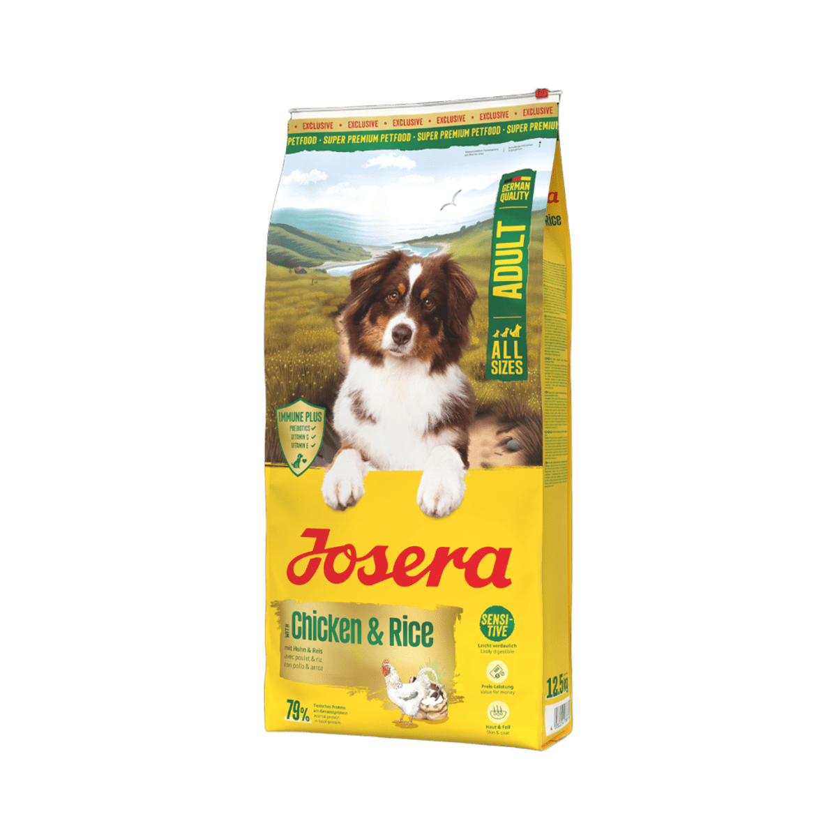 JOSERA Chicken &amp; Rice, XS-XL, Pui și Orez, hrană uscată câini, 12.5kg