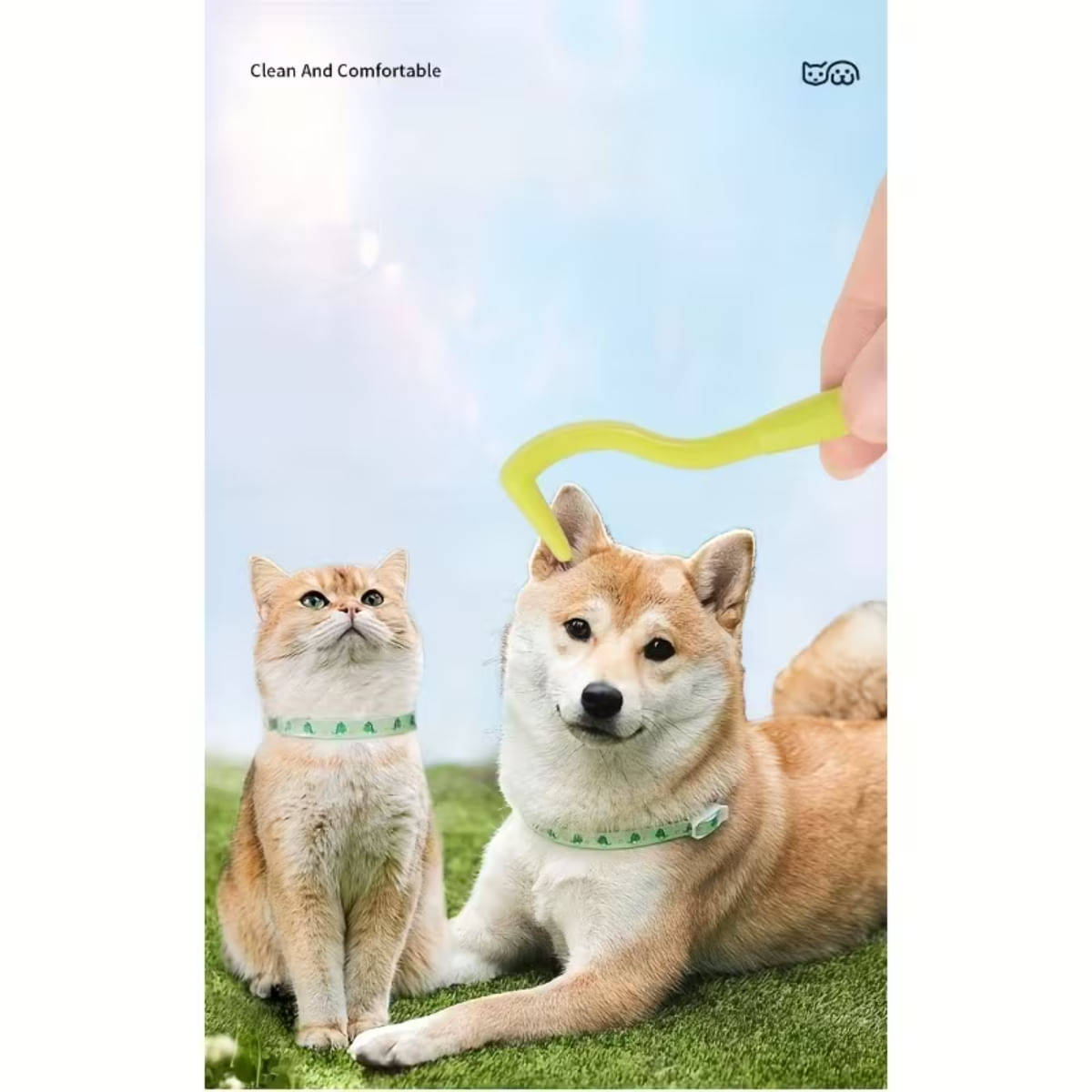AMEEA Pet Tick Trap Set, accesoriu antiparazitar câini și pisici XS-XL, dispozitiv extracție capușe, verde, 3buc AMEEA Pet Tick Trap Set, accesoriu antiparazitar câini și pisici XS-XL dispozitiv extracție capușe, verde, 3buc