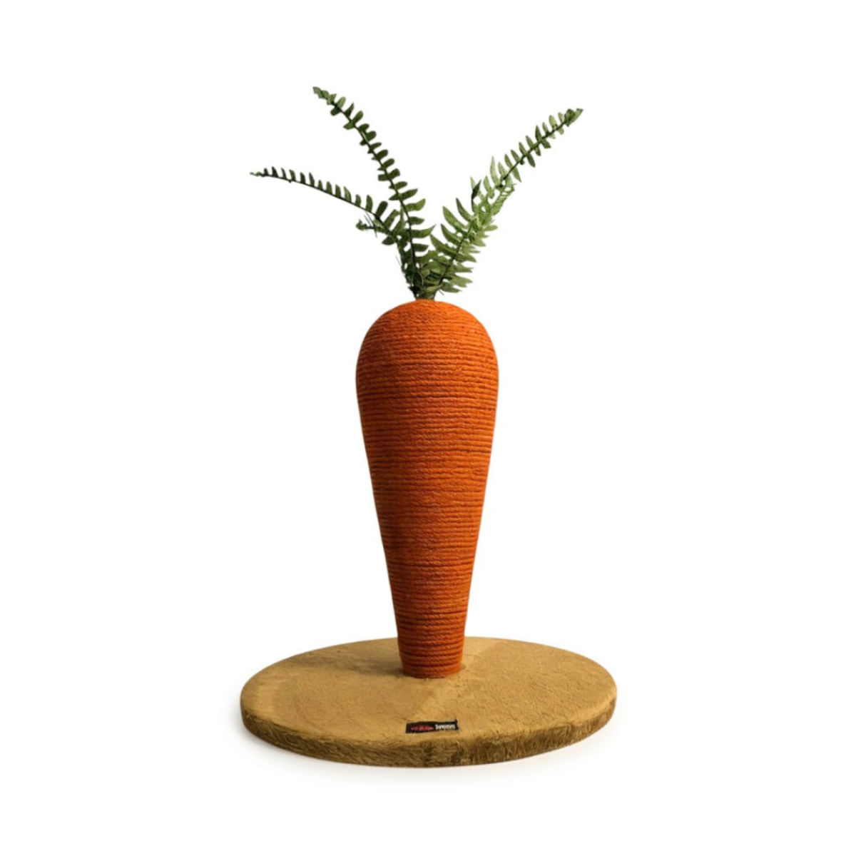 SHAW Morcov, stâlp de zgâriat cilindric pisici, MDF și sisal, portocaliu, 35x35x42cm