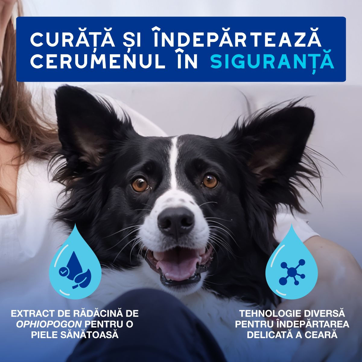 DOUXO SPA Ear Cleaner dewaxing, soluție igiena urechilor câini și pisici, hidratantă, hipoalergenică, flacon cu aplicator, 120ml