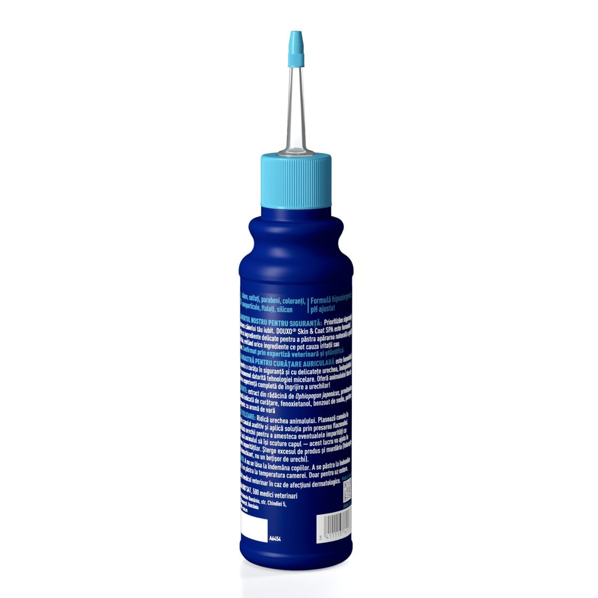 DOUXO SPA Ear Cleaner dewaxing, soluție igiena urechilor câini și pisici, hidratantă, hipoalergenică, flacon cu aplicator, 120ml
