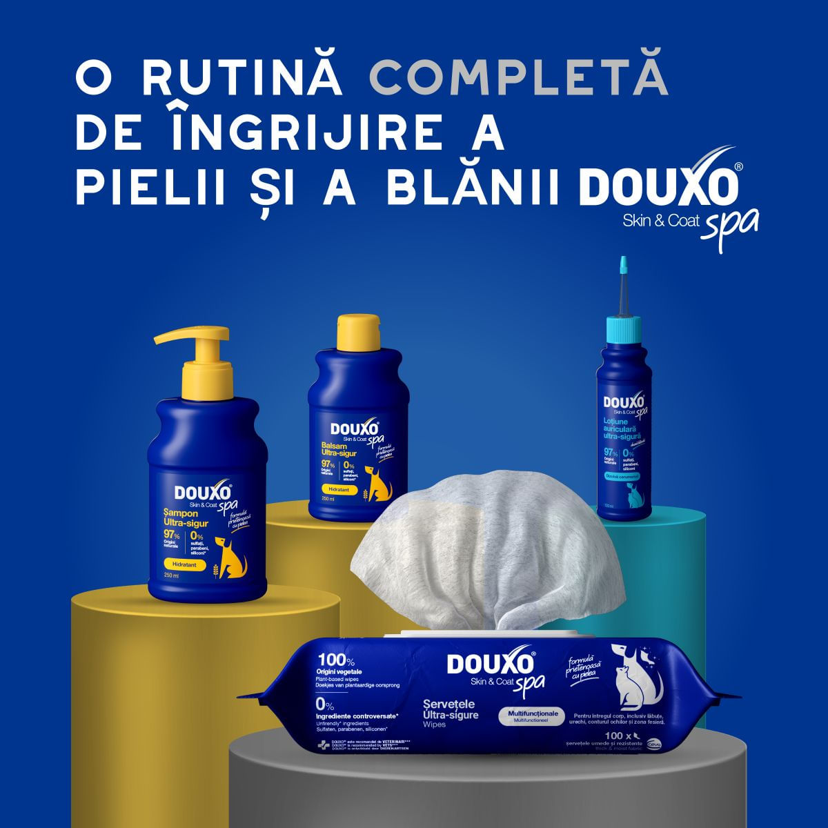 DOUXO SPA Multipurpose , șervețele umede câini și pisici, hipoalergenice, Vanilie și Nucă de cocos, resigilabil, 100buc - imagine 9