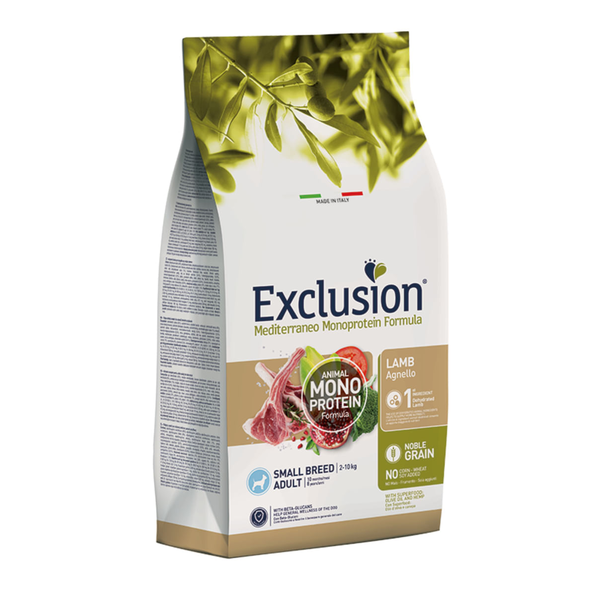 EXCLUSION Mediterraneo Monoprotein Formula Small Breed, XS-S, Miel și Orez, hrană uscată monoproteică câini, 7kg