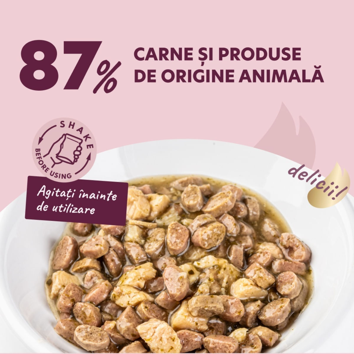 DELICKCIOUS Dinner, Rață și Pui, plic hrană umedă pisici, (în sos), 85g - imagine 5