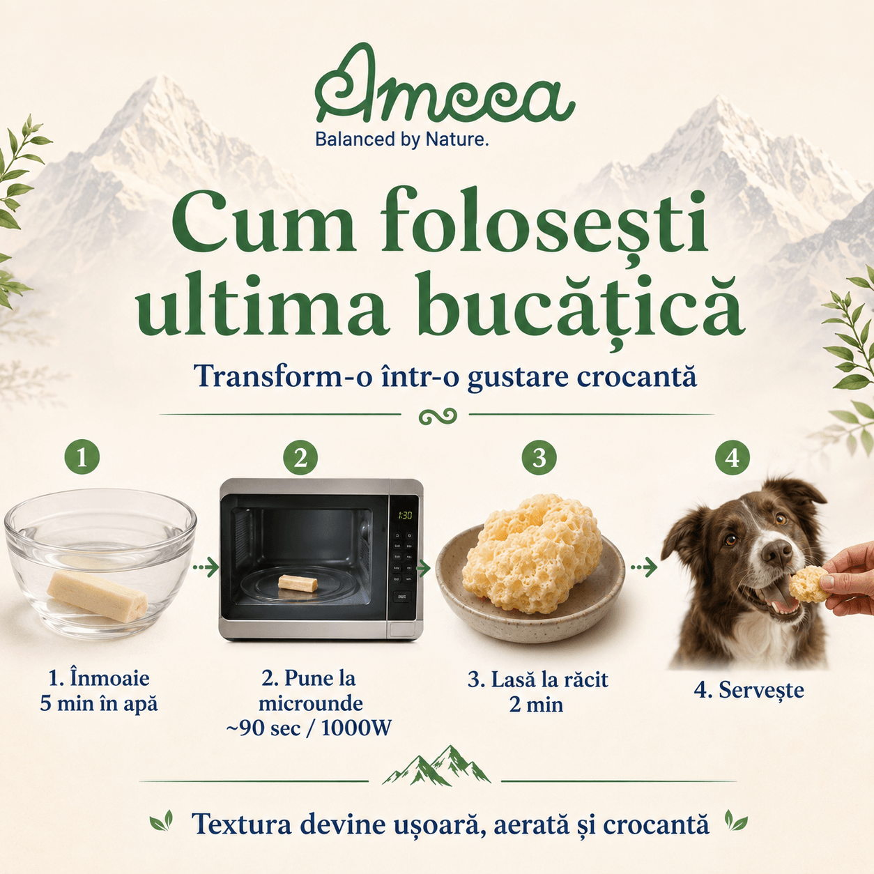 AMEEA Cheese Bar Himalayan Receipe Small, XS-S, Brânză, recompense fără cereale câini, 40g