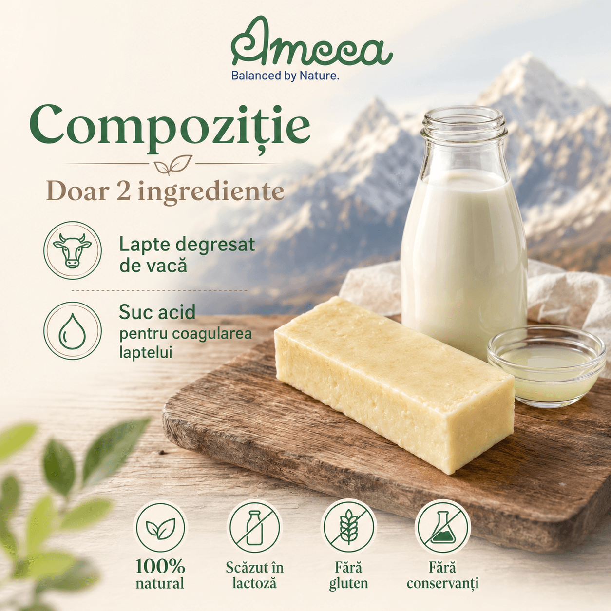 AMEEA Cheese Bar Himalayan Receipe Medium, M, Brânză, recompense fără cereale câini, 70g
