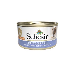 SCHESIR Complementary Adult Small, XS-S, Ton și Mazăre, conservă hrană umedă câini, (în aspic), 85g