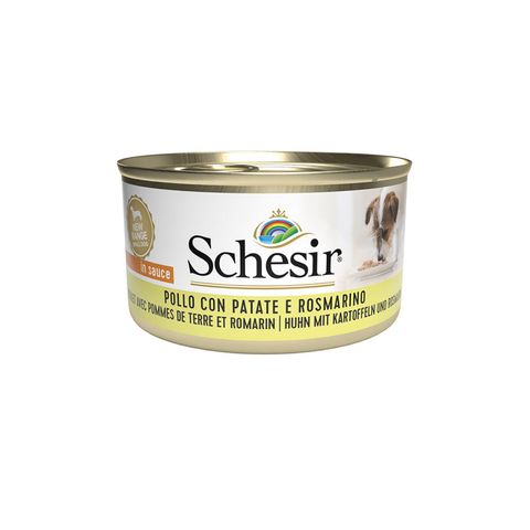 SCHESIR Complementary Adult Small, XS-S, Pui și Cartof Dulce, conservă hrană umedă câini, (în aspic), 85g