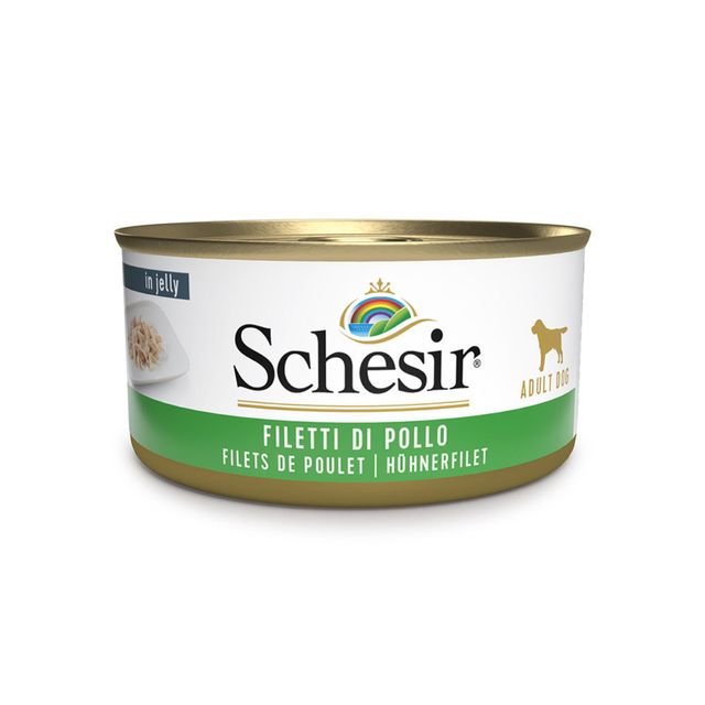 SCHESIR Complementary In Jelly, XS-XL, Pui, conservă hrană umedă câini, (în aspic), 150g