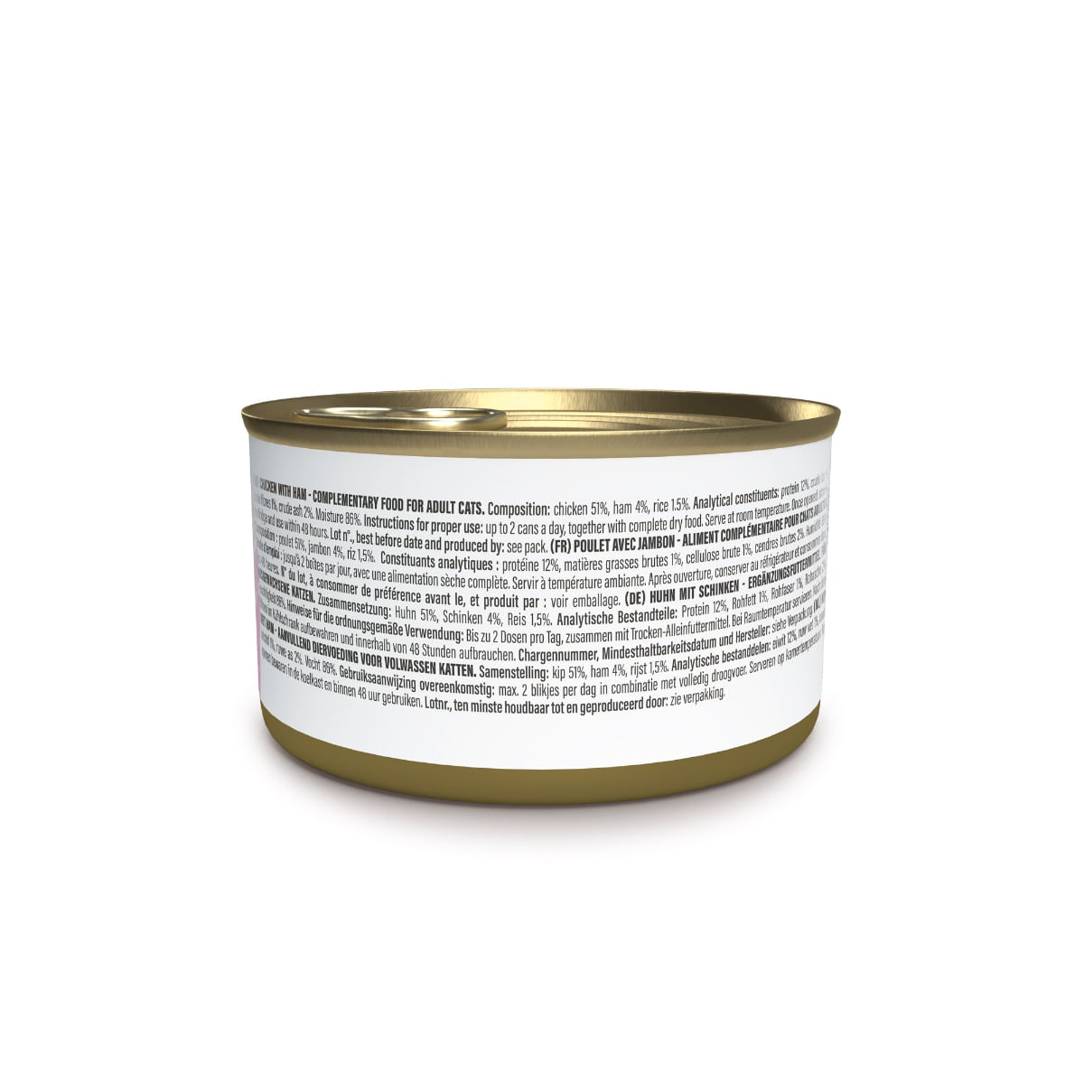 SCHESIR Complementary In Jelly, Pui și Șuncă, conservă hrană umedă pisici, (în aspic), 70g