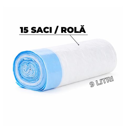 PETSON Set saci deșeuri litieră inteligentă, pungi litieră pisici, 65x40 cm, 2buc