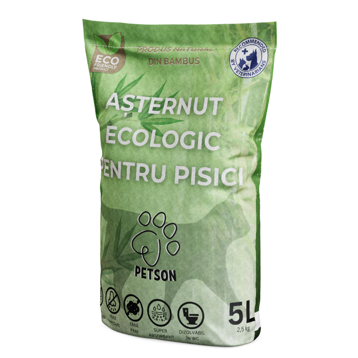 PETSON Nisip pentru pisici din fibră de bambus, așternut igienic pisici, peleți, fibră de bambus, aglomerant, ecologic, fără praf, biodegradabil PETSON Nisip pentru pisici din fibră de bambus, așternut igienic pisici, peleți, fibră de bambus, aglomerant