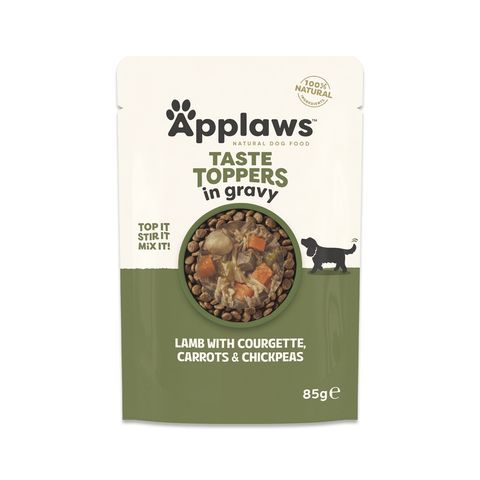 APPLAWS Taste Toppers, XS-XL, Miel și Zucchini, plic hrană umedă fără cereale câini, (în sos), 85g