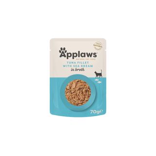APPLAWS File, Ton și Doradă, plic hrană umedă pisici, (în supă), 70g
